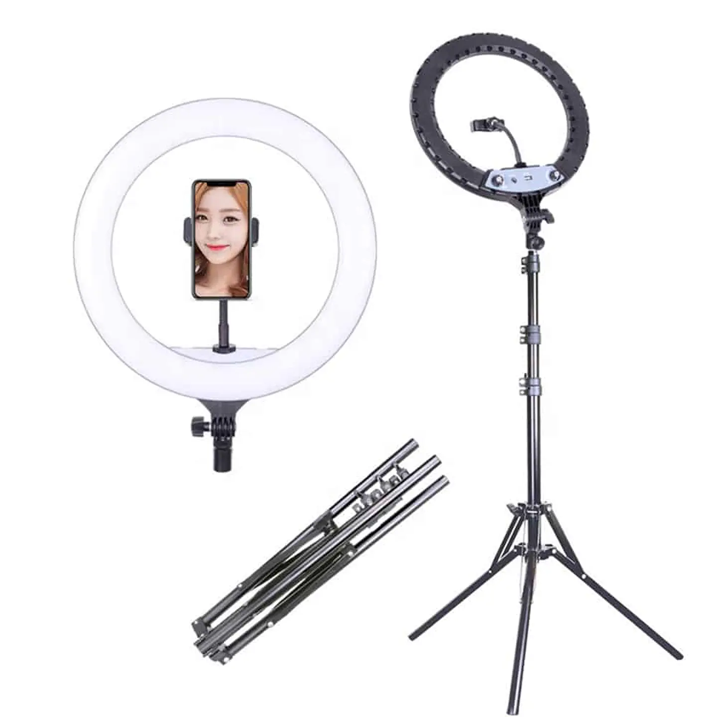 Aro Luz Led Profesional 36cm + Trípode reforzado regulable 1.90cm 5