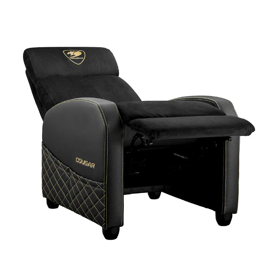 Sillón Gamer Cougar Ranger Elite Gold Terciopelo Reclinable 3