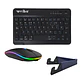 Kit De Teclado Bluetooth Con Ratón Soporte Teléfono/tablet - Miniatura 1