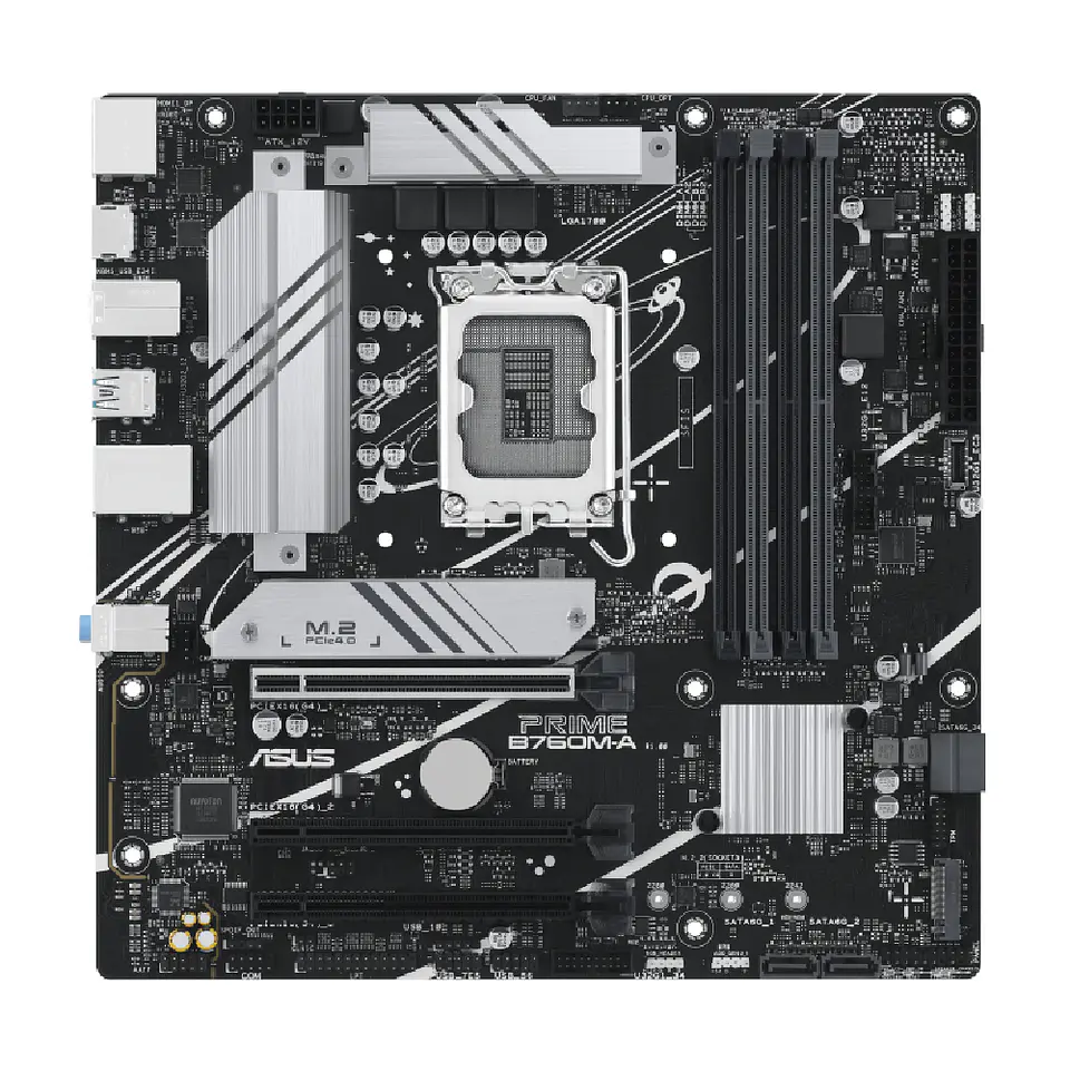 Placa Madre Asus PRIME B760M-A-CSM LGA 1700 DDR5, mATX, Aura Sync 1