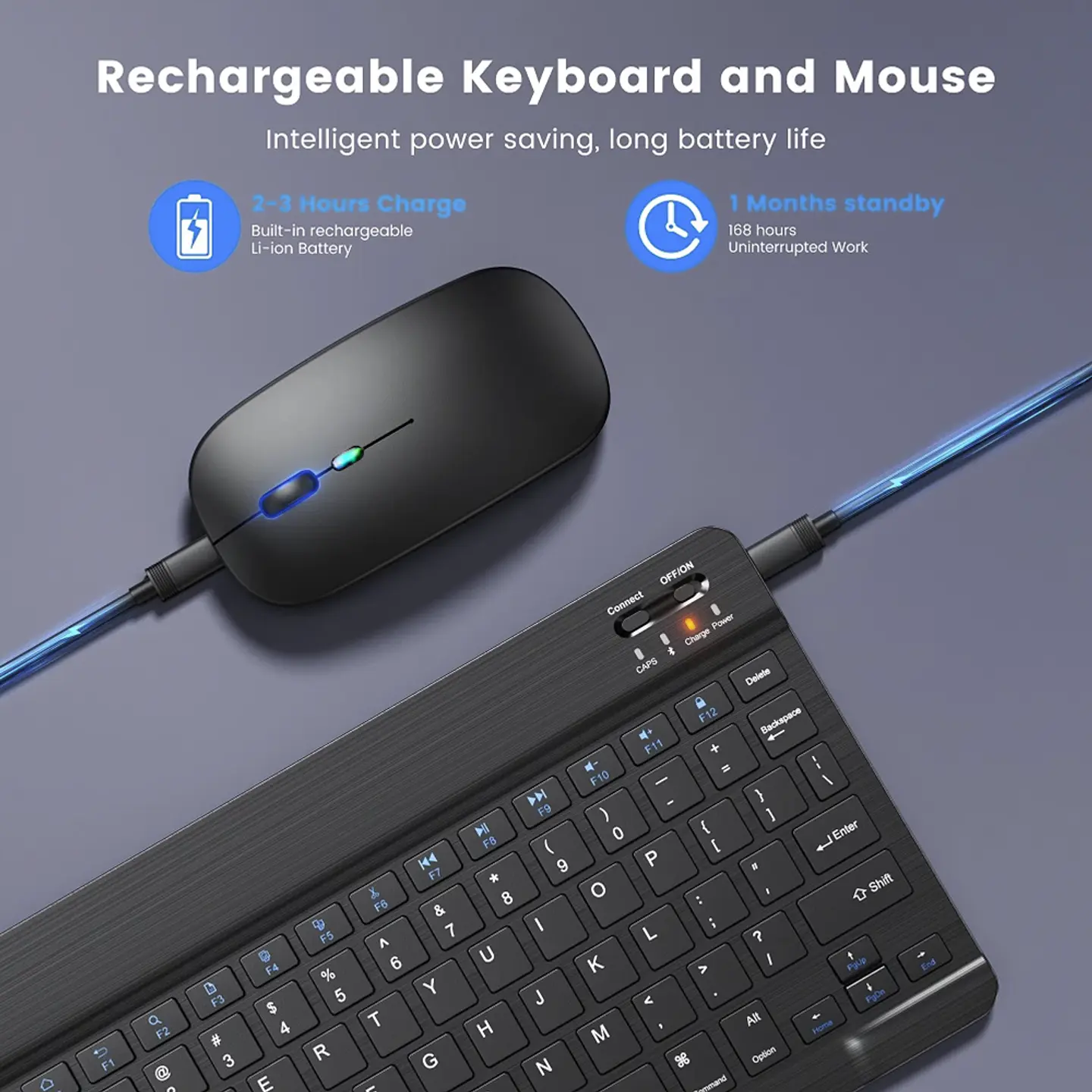 Kit De Teclado Bluetooth Con Ratón Soporte Teléfono/tablet 3