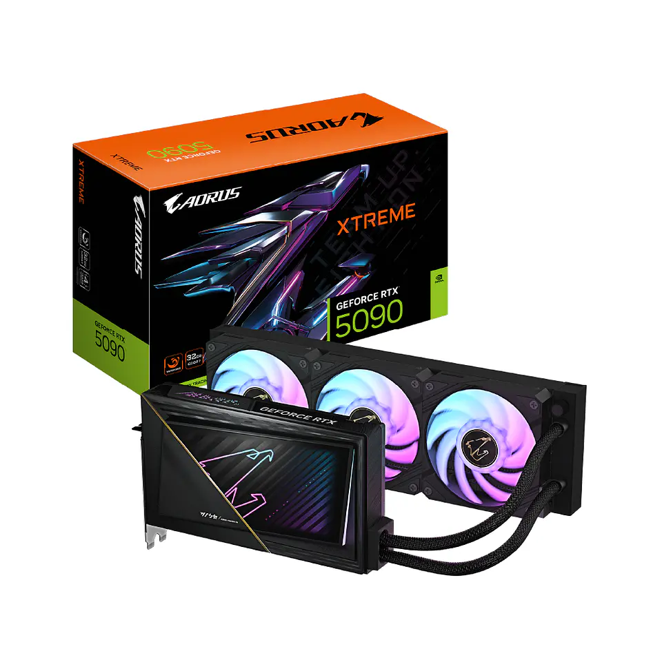 Tarjeta Video Aorus RTX 5090 Xtreme Waterforce 32G GDDR7 PciE-5 1