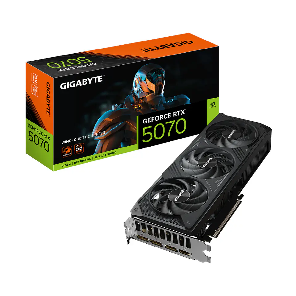 Tarjeta Video Gigabyte RTX 5070 WINDFORCE OC SFF 12G GDDR7 PciE-5 1