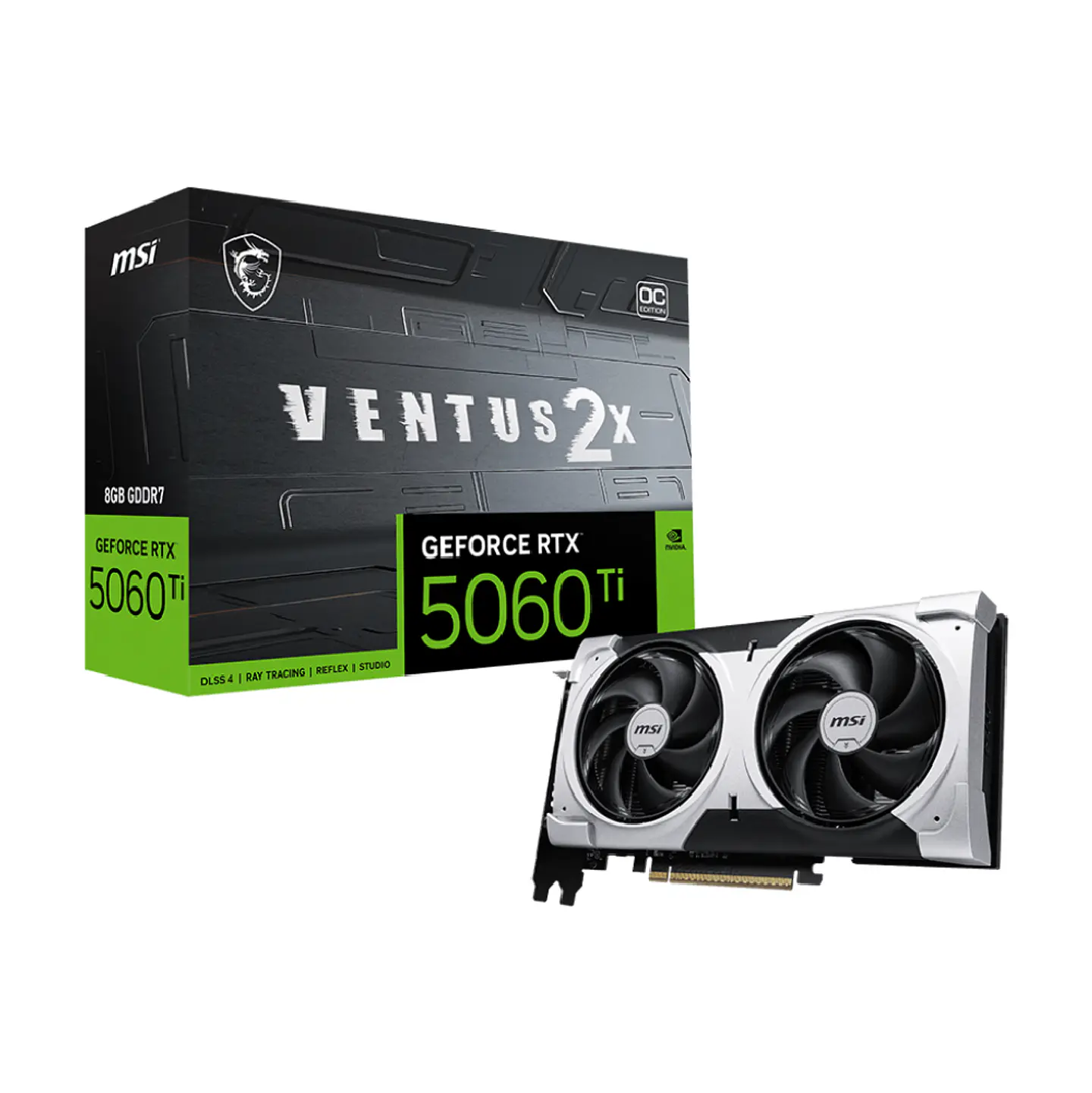 Tarjeta Video MSI RTX 5060 TI 8G VENTUS 2X OC PLUS GDDR7 PciE-5 1