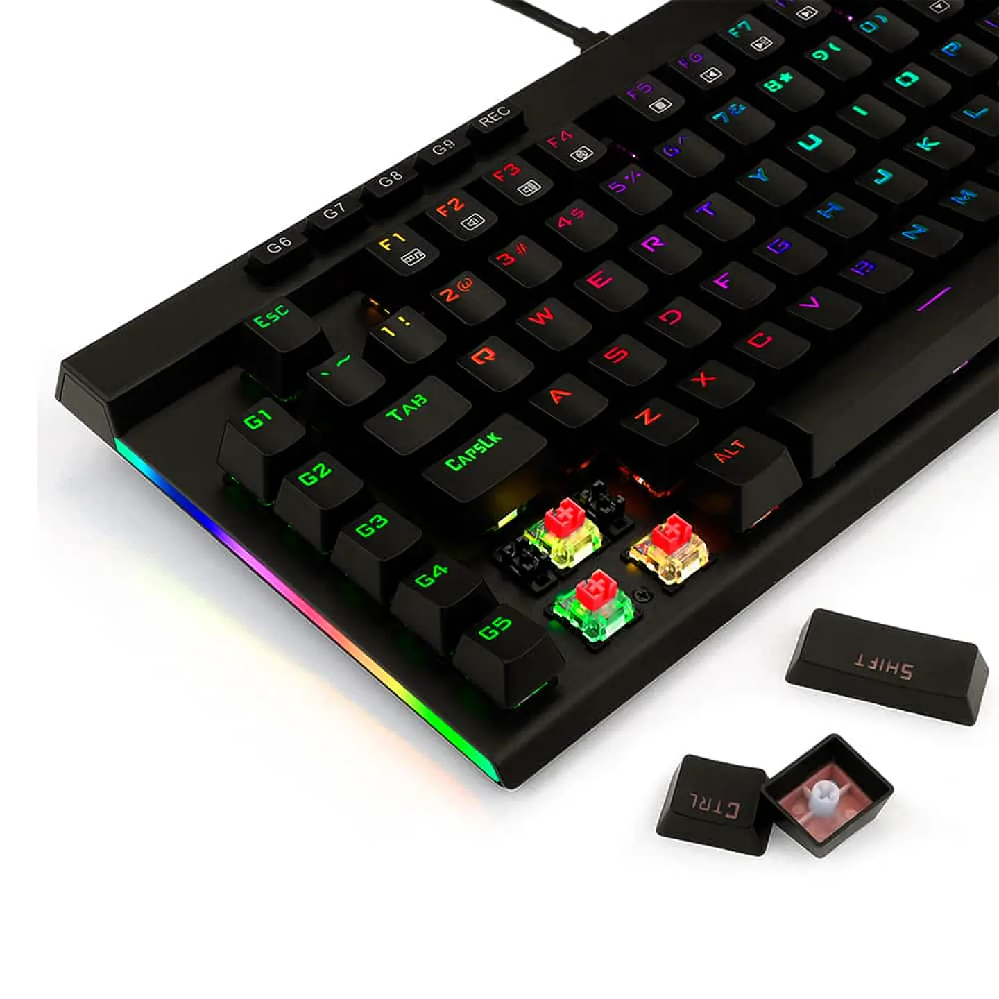 Teclado Mecánico Redragon Magic Wand K587-PRO RGB, Switch Red Óptico 5