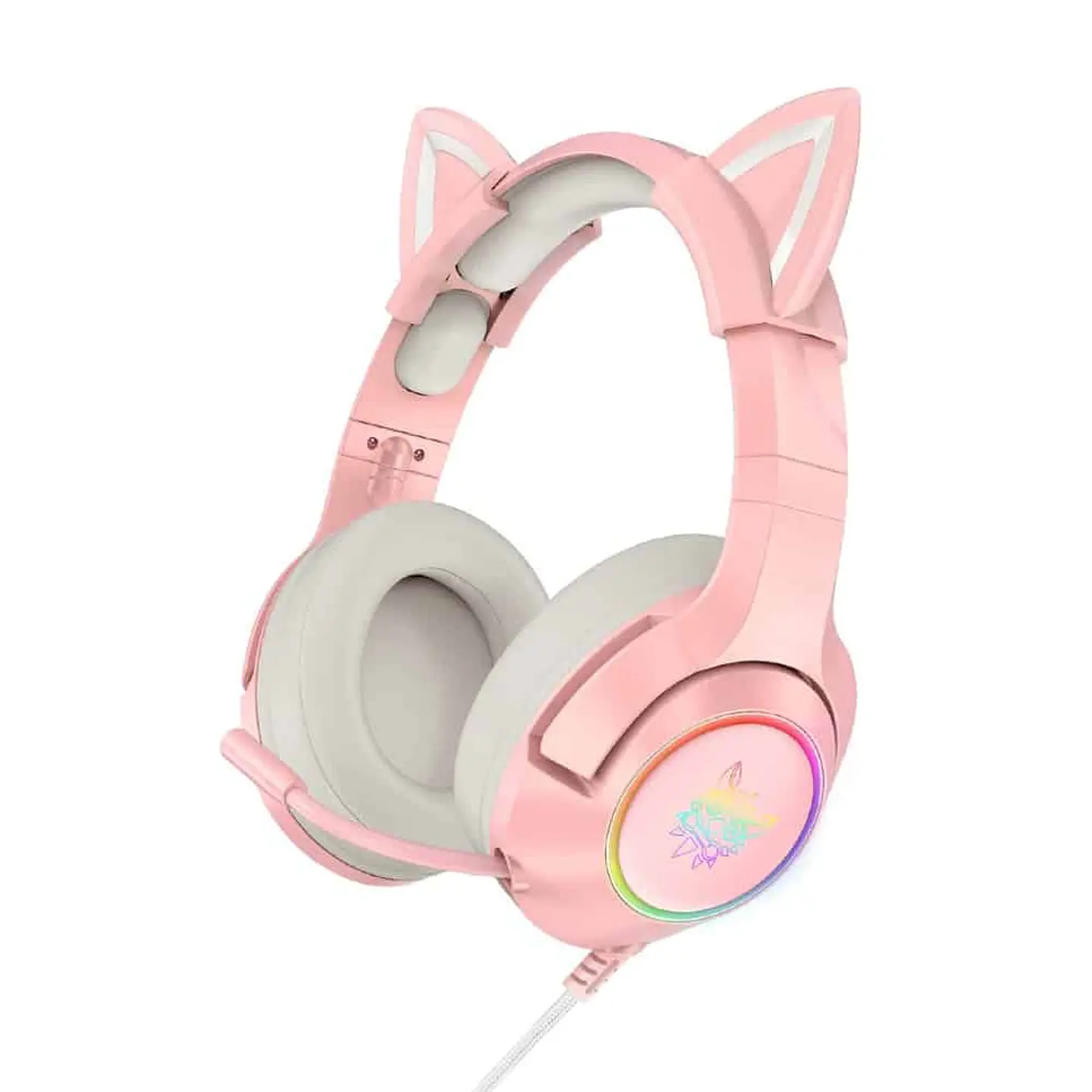 Audífonos Onikuma K9 RGB, Orejas de Gato extraíbles, Micrófono 1