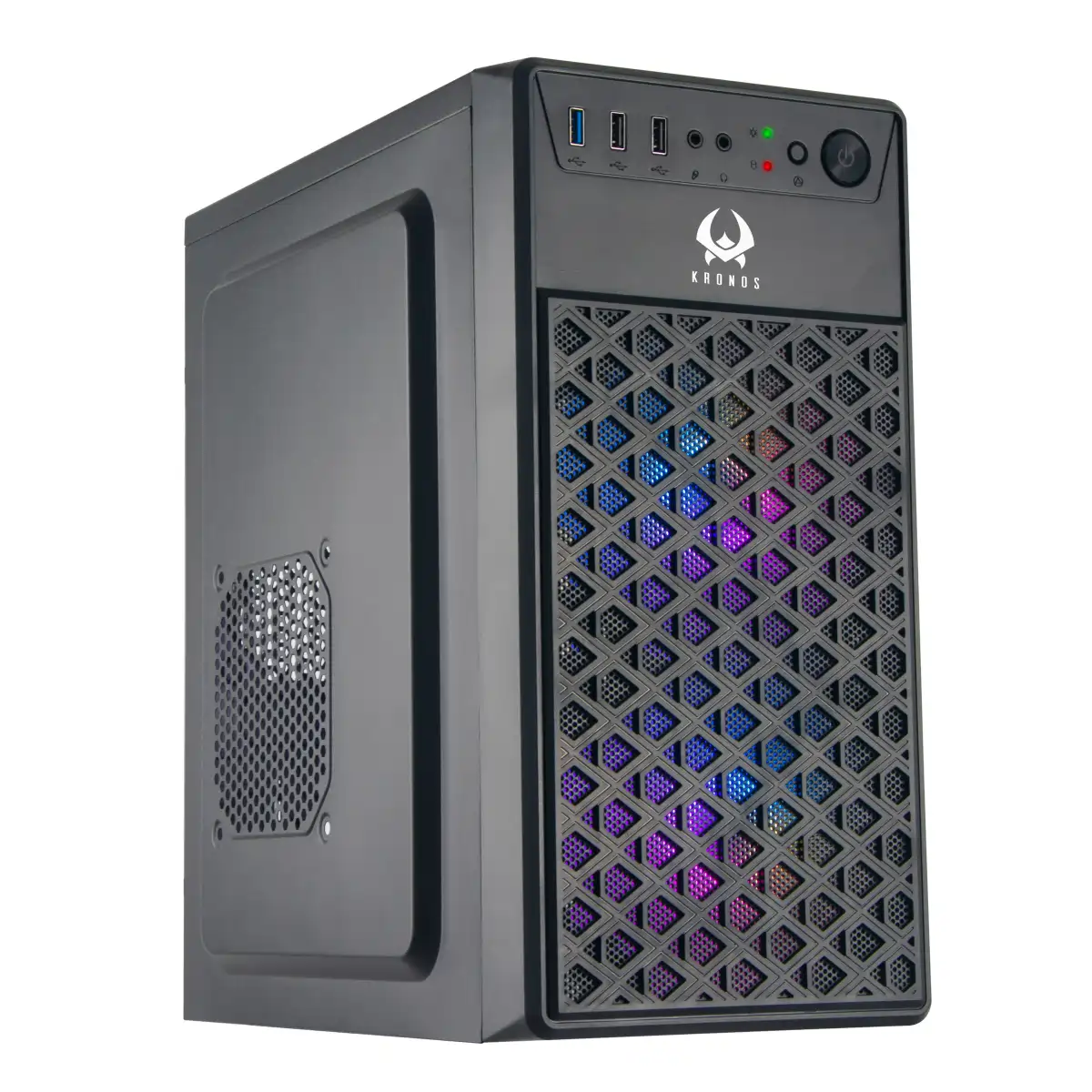 Gabinete Kronos Falcon, Micro-ATX, USB 3.0, USB2.0 x2, negro