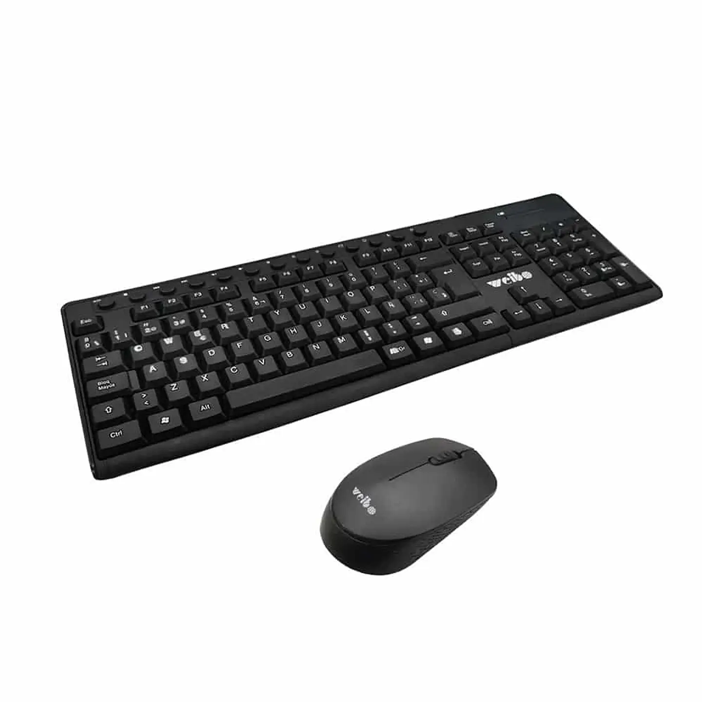 Kit 2 en 1 Weibo WB-8012, Teclado + Mouse inalámbrico, USB 2