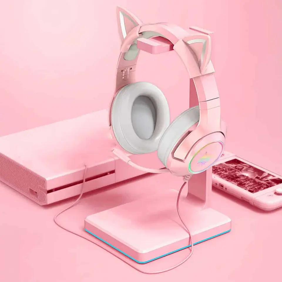 Audífonos Onikuma K9 RGB, Orejas de Gato extraíbles, Micrófono 7