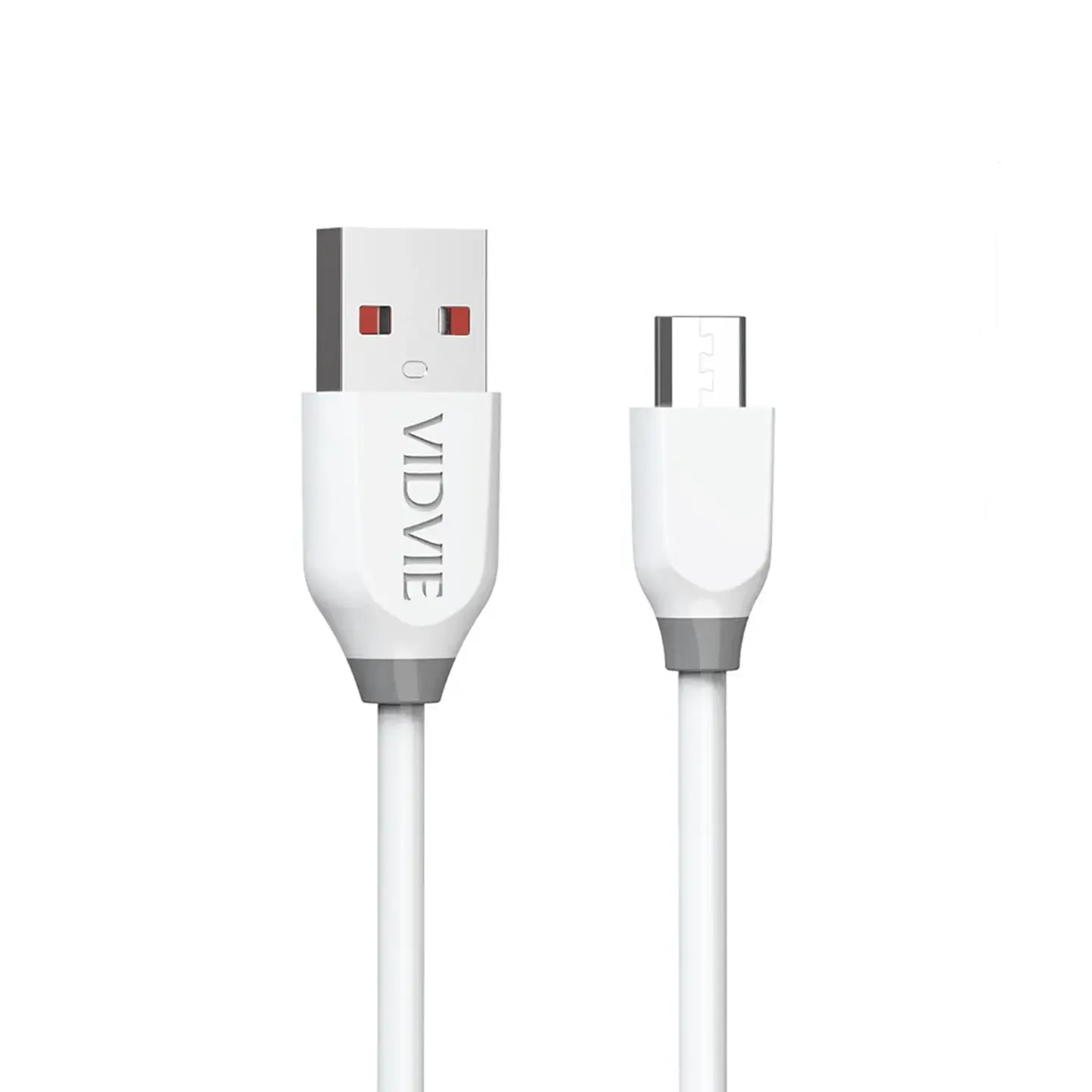 Cable Micro Usb Carga Rápida Vidvie Blanco 1MT 2.4A 1