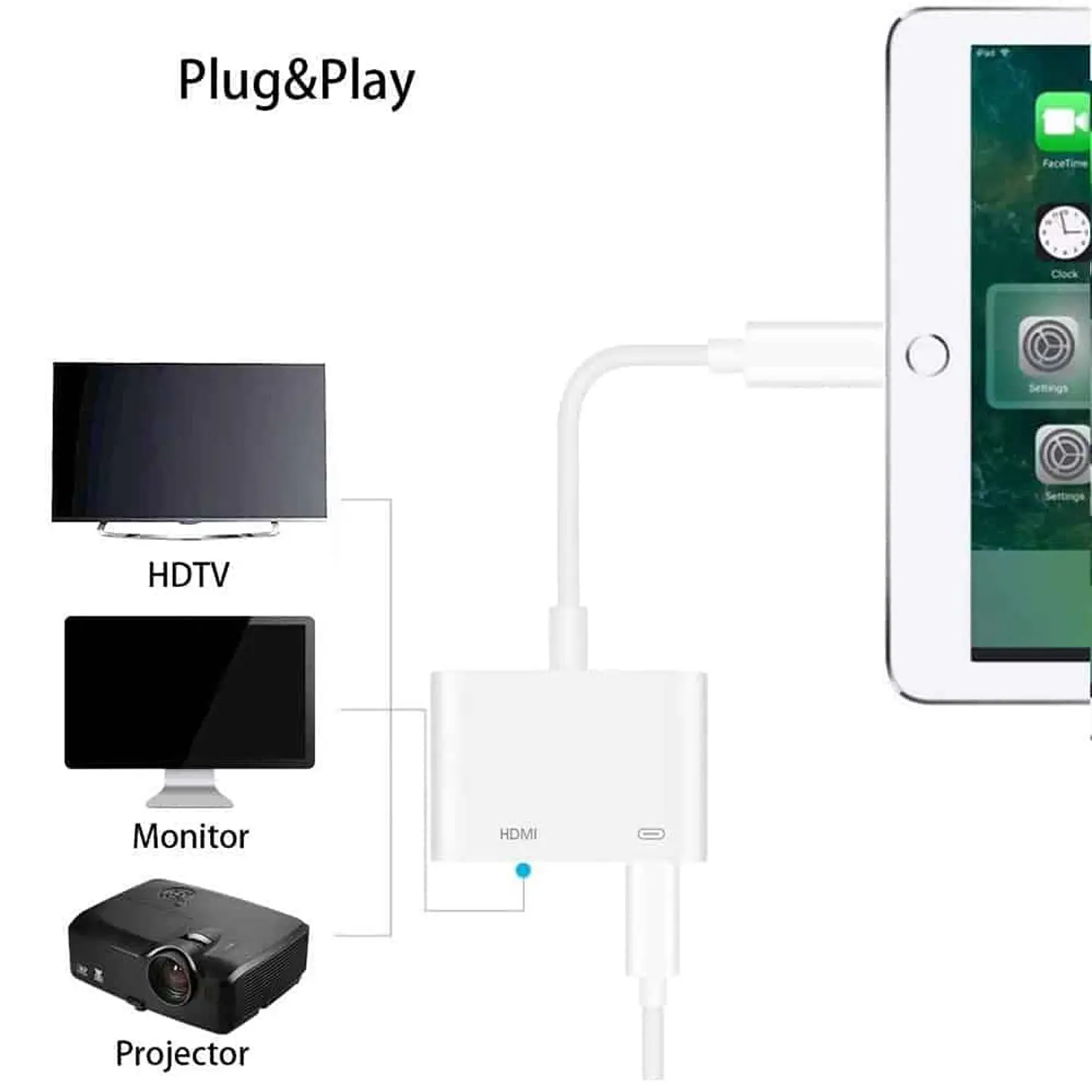 Adaptador Lightning A HDMI Tecnolab TL113 - iPhone/iOS/iPad 5