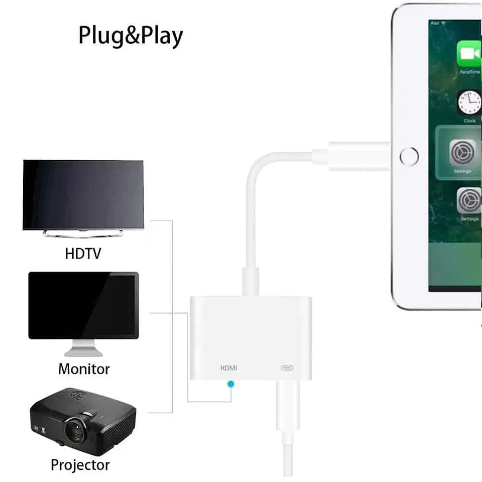 Adaptador Lightning A HDMI Tecnolab TL113 - iPhone/iOS/iPad 5