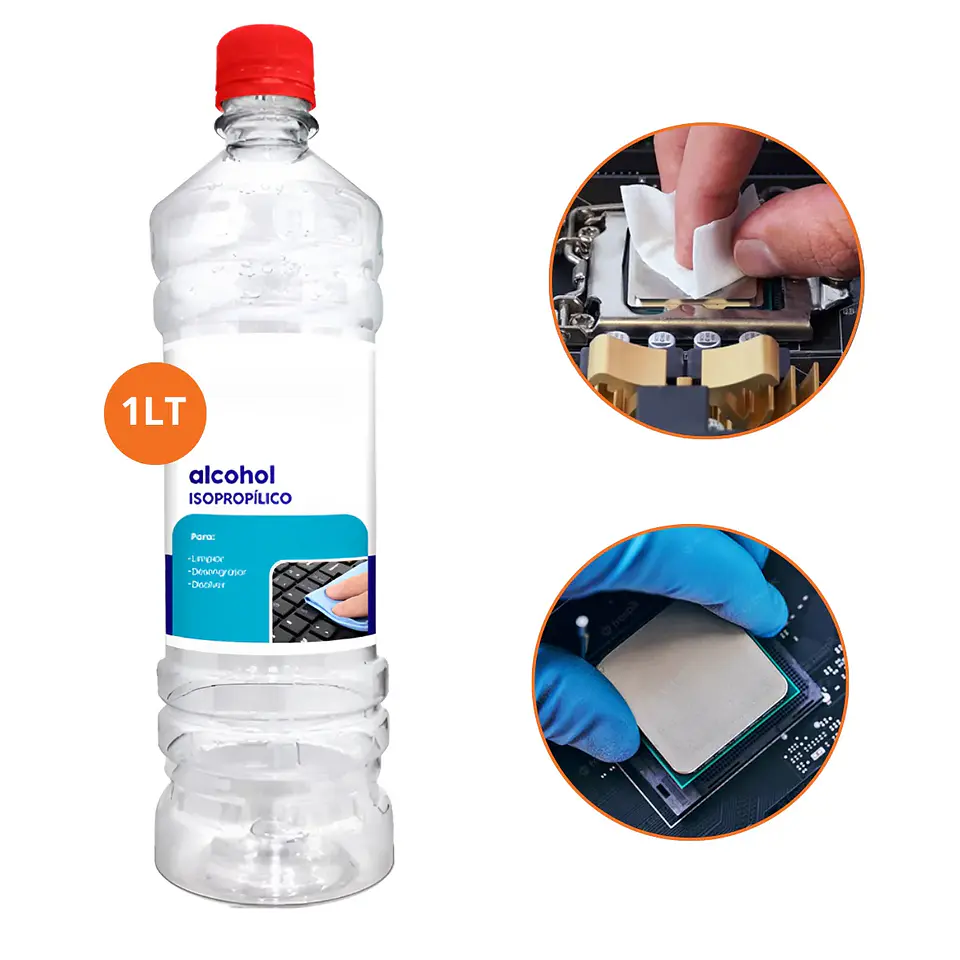 Kit Limpieza Pc Alcohol Isopropílico Y Pasta Térmica Calidad 2