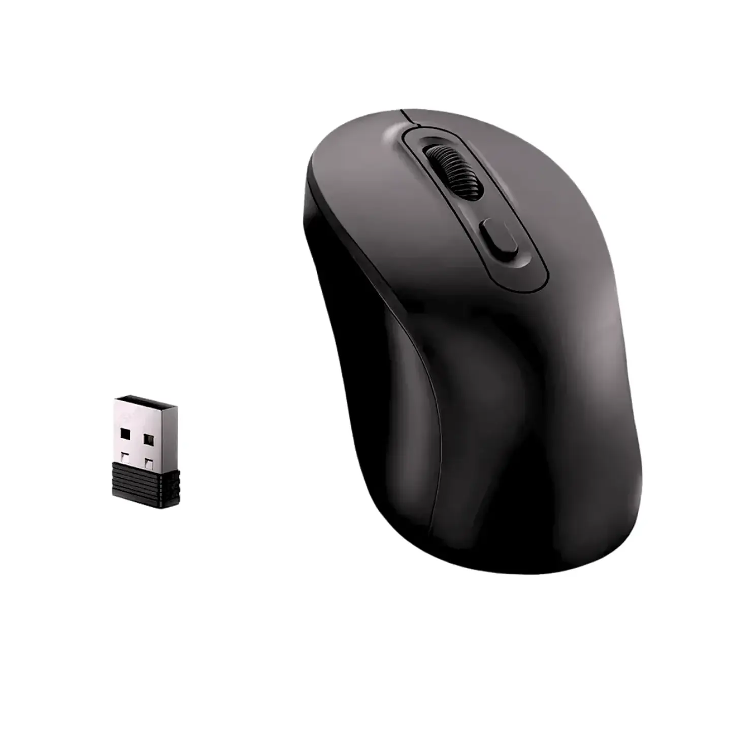 Mouse Inalámbrico 2,4Ghz, 1600 DPI USB-C Recargable Negro 2