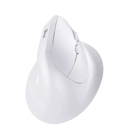 Mouse Inalámbrico Ergonómico 2,4Hz 1600DPI Recargable Blanco
