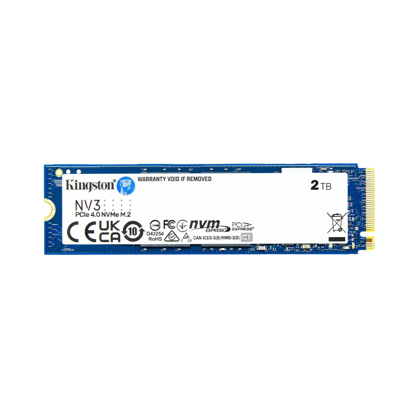 Unidad SSD Kingston NV3 2TB M.2 6000 MB/s NVMe PciE-4 3D NAND 1