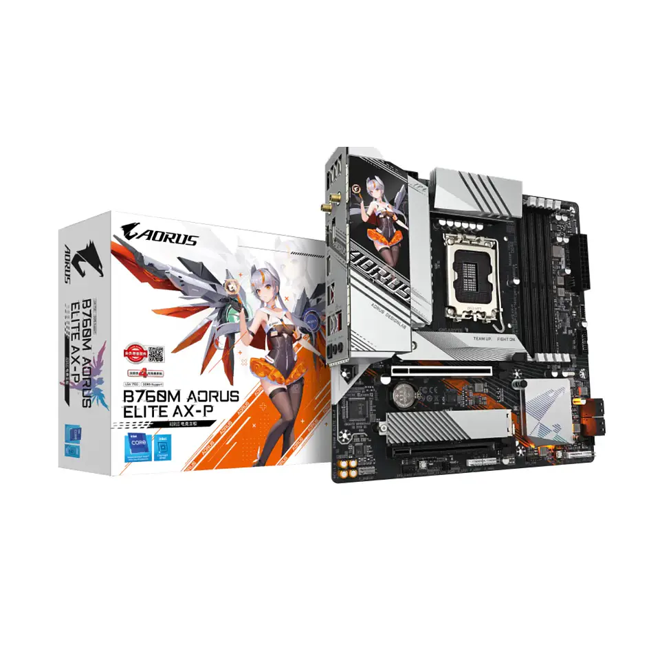 Placa Madre Aorus B760M ELITE AX-P DDR5 LGA 1700 mATX PCiE-4 1