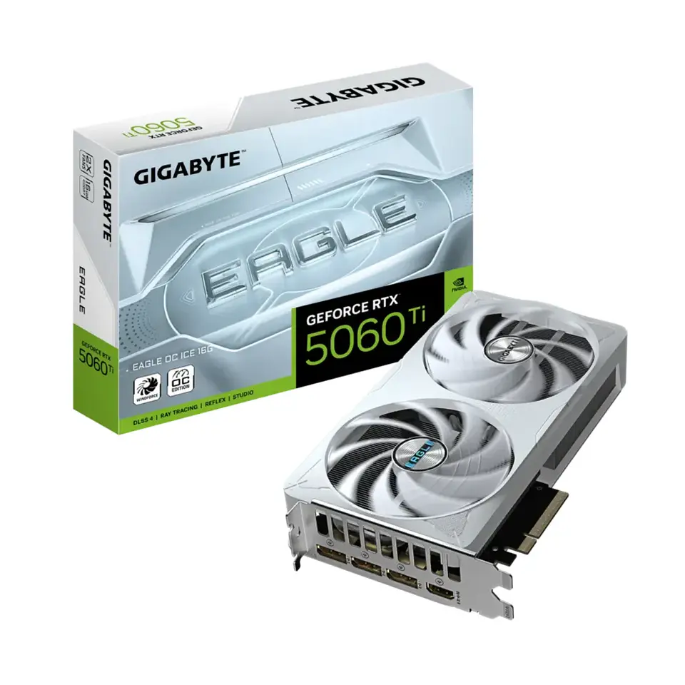 Tarjeta de Video Gigabyte RTX 5060 Ti Eagle OC ICE 16G PciE-5 1
