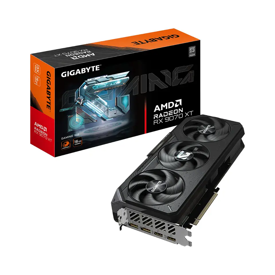Tarjeta de Video Gigabyte RX 9070 XT GAMING 16G GDDR6 PciE-5 1