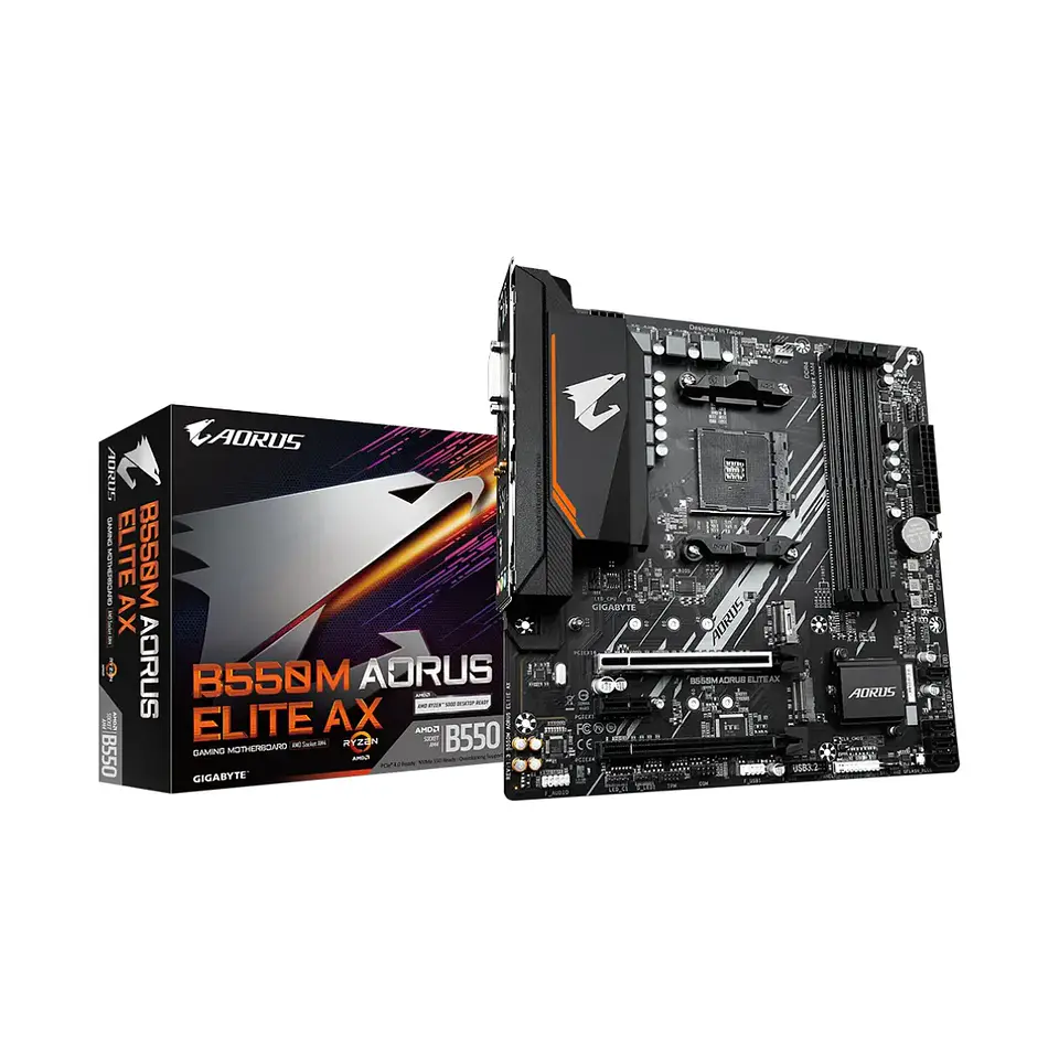Placa Madre Aorus B550M ELITE AX DDR4 AM4 mATX 1