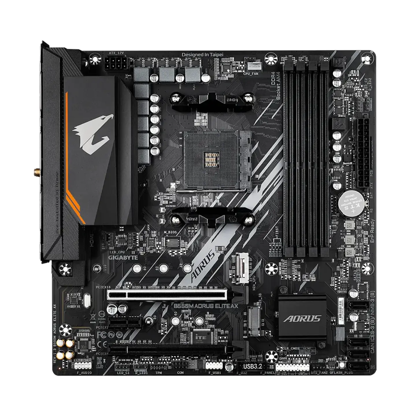 Placa Madre Aorus B550M ELITE AX DDR4 AM4 mATX 2