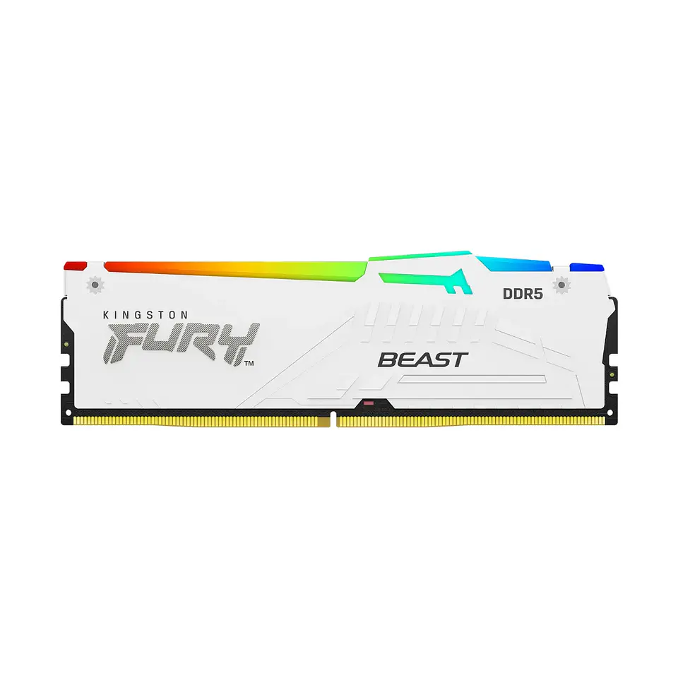 Memoria Ram Kingston Fury Beast 32GB DDR5 6000MT/s CL36 RGB DIMM WH 1