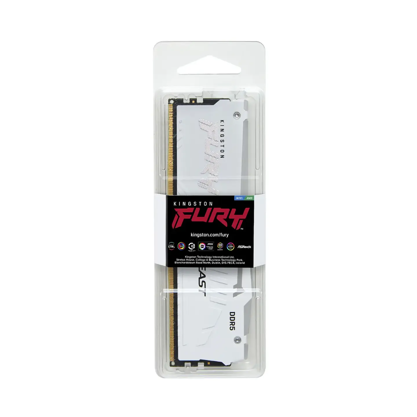 Memoria Ram Kingston Fury Beast 32GB DDR5 6000MT/s CL36 RGB DIMM WH 3