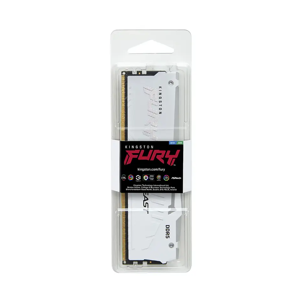Memoria Ram Kingston Fury Beast 32GB DDR5 6000MT/s CL36 RGB DIMM WH 3