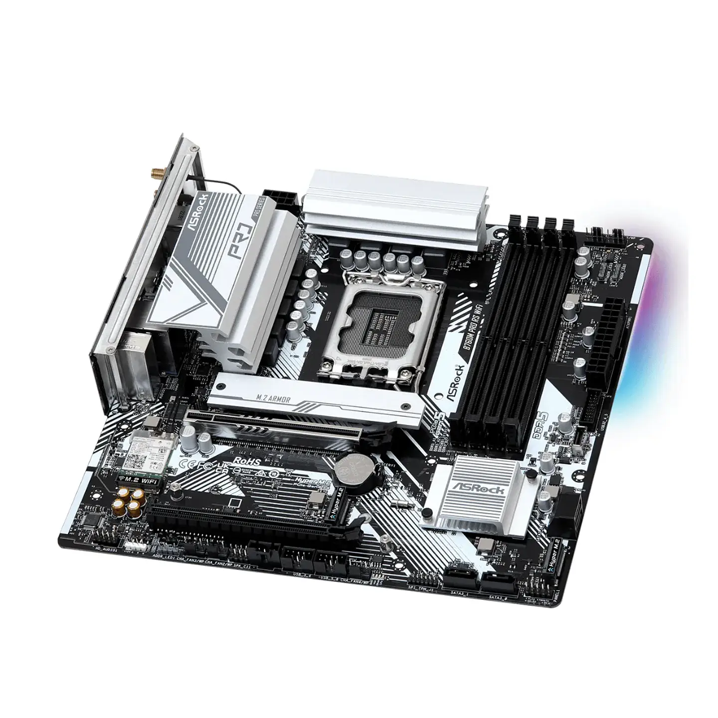 Placa Madre ASRock B760M Pro RS Wi-Fi, DDR5 LGA1700, mATX 3