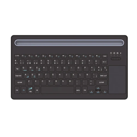 Teclado Inalámbrico con Touchpad 2,4Ghz, 75%, Bluetooth 5.0 