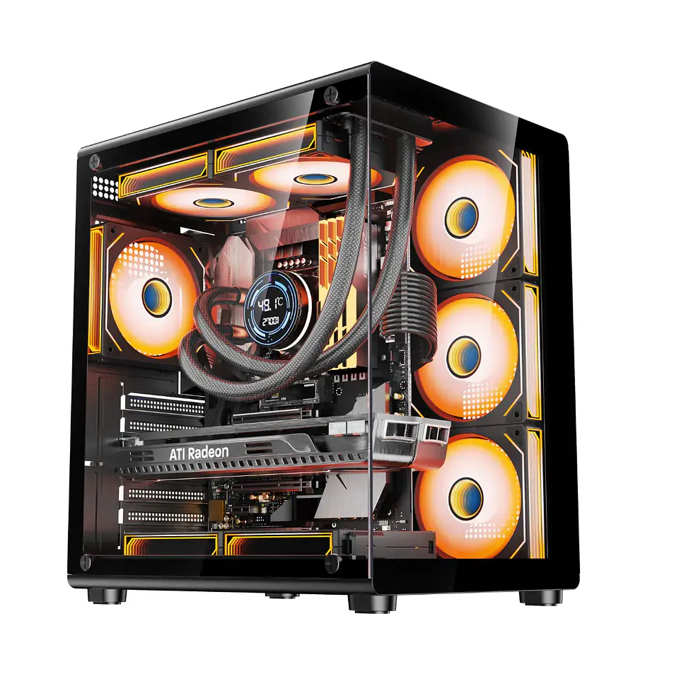 Gabinete Gamer Kronos Glazex, ATX, Vidrio Templado, 3Fan ARG 1