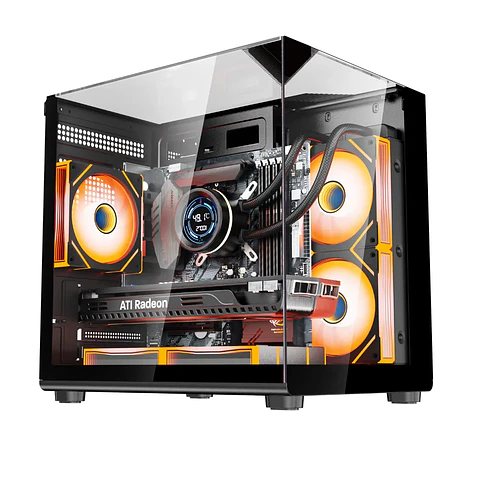 Gabinete Kronos Onyx, MATX, Vidrio Templado USB 3.0 3Fan ARGB