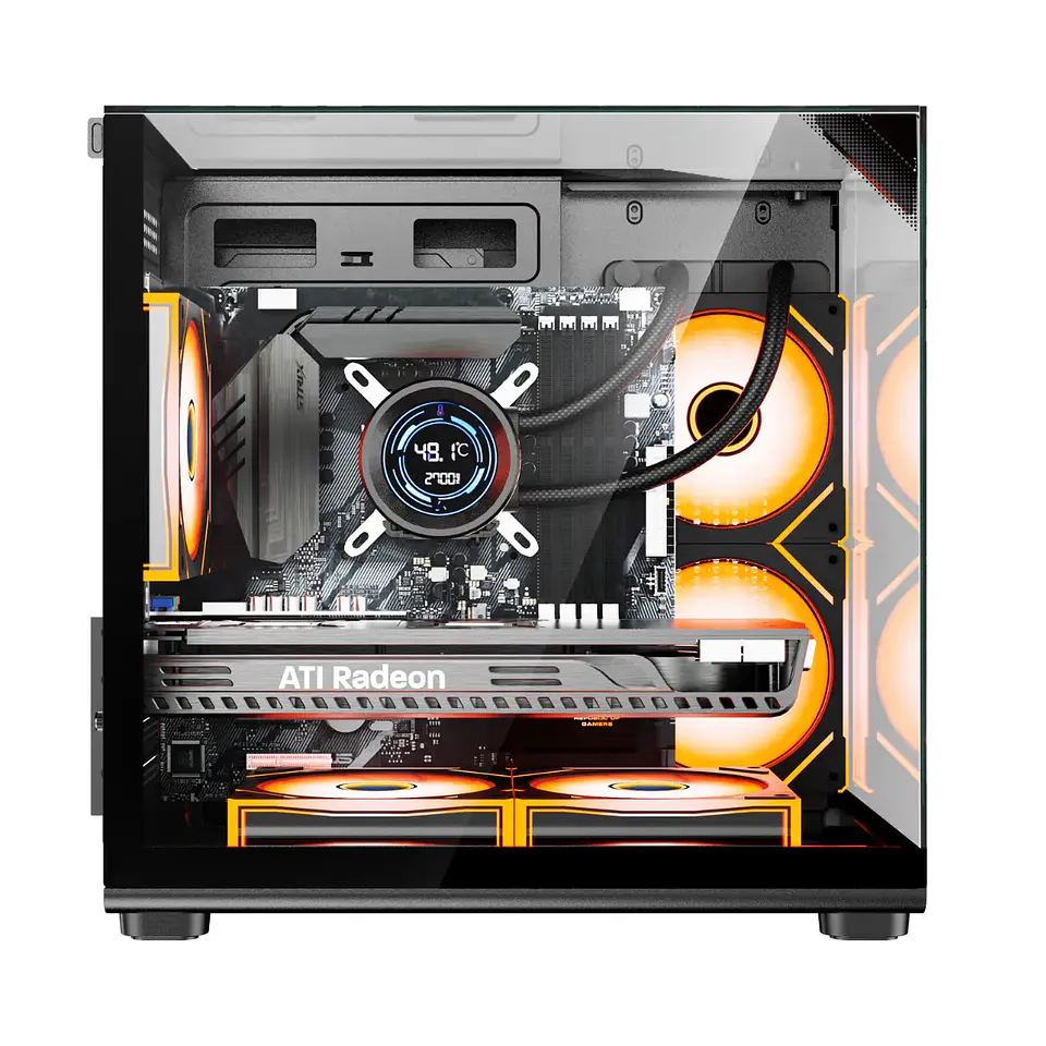 Gabinete Kronos Onyx, MATX, Vidrio Templado USB 3.0 3Fan ARGB 2