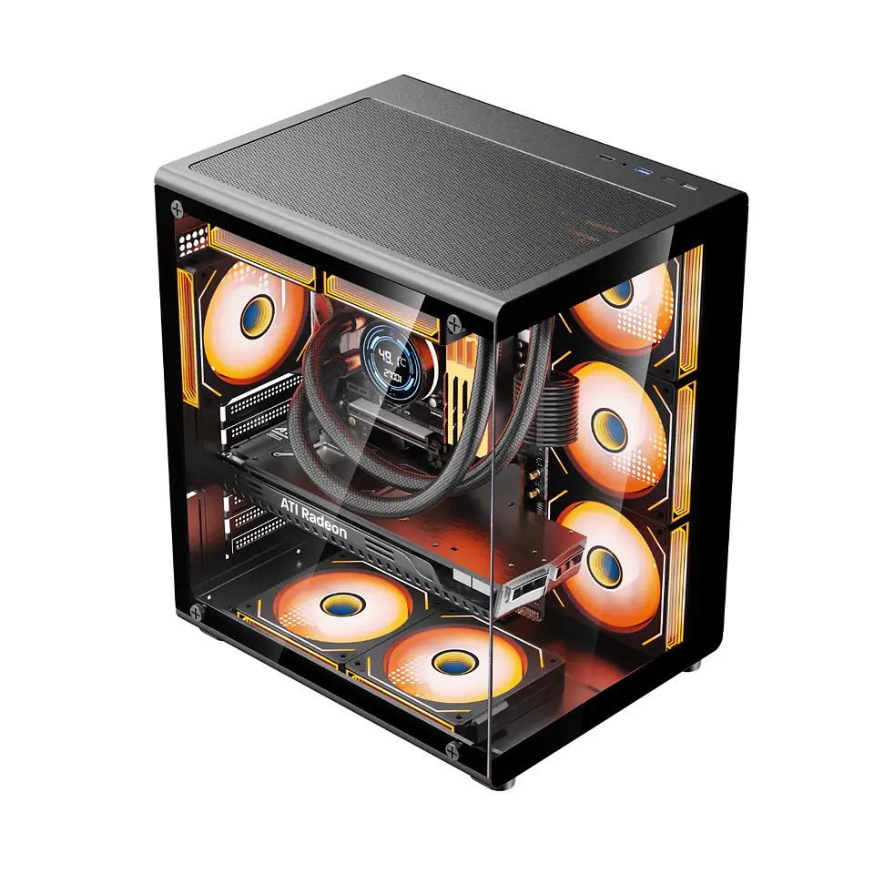 Gabinete Gamer Kronos Glazex, ATX, Vidrio Templado, 3Fan ARG 3