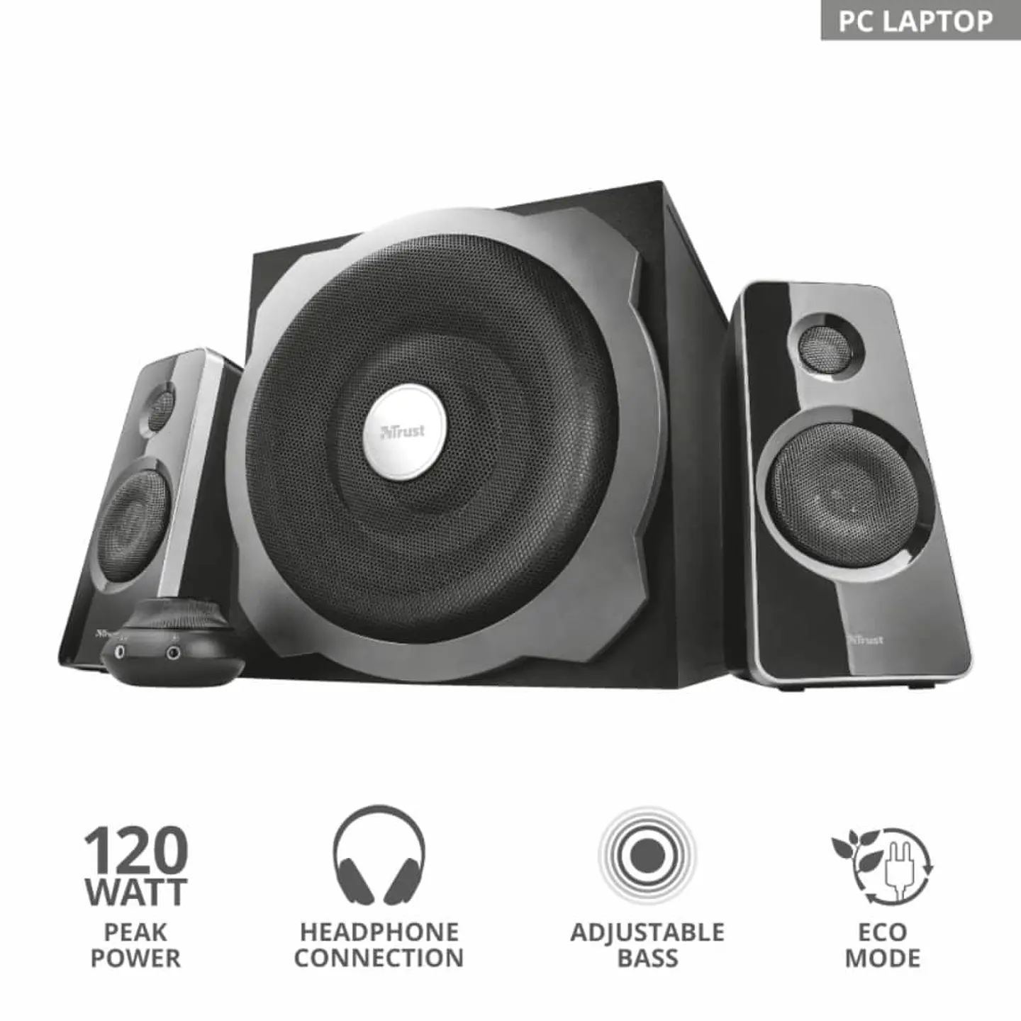 Parlante Subwoofer Trust Tytan  2.1 - 120W 1