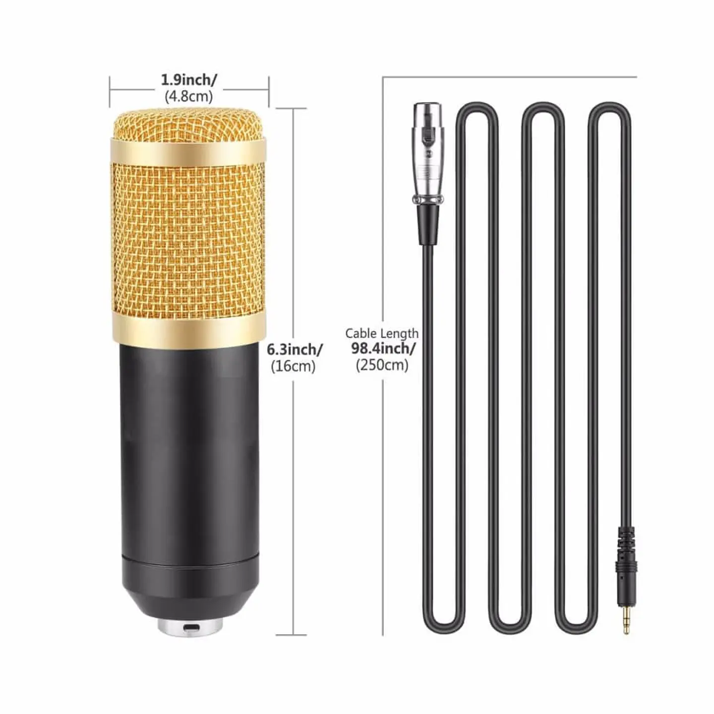 Set Micrófono Condensador Andowl (Micrófono + soporte + Antipop) – Q-7451 4