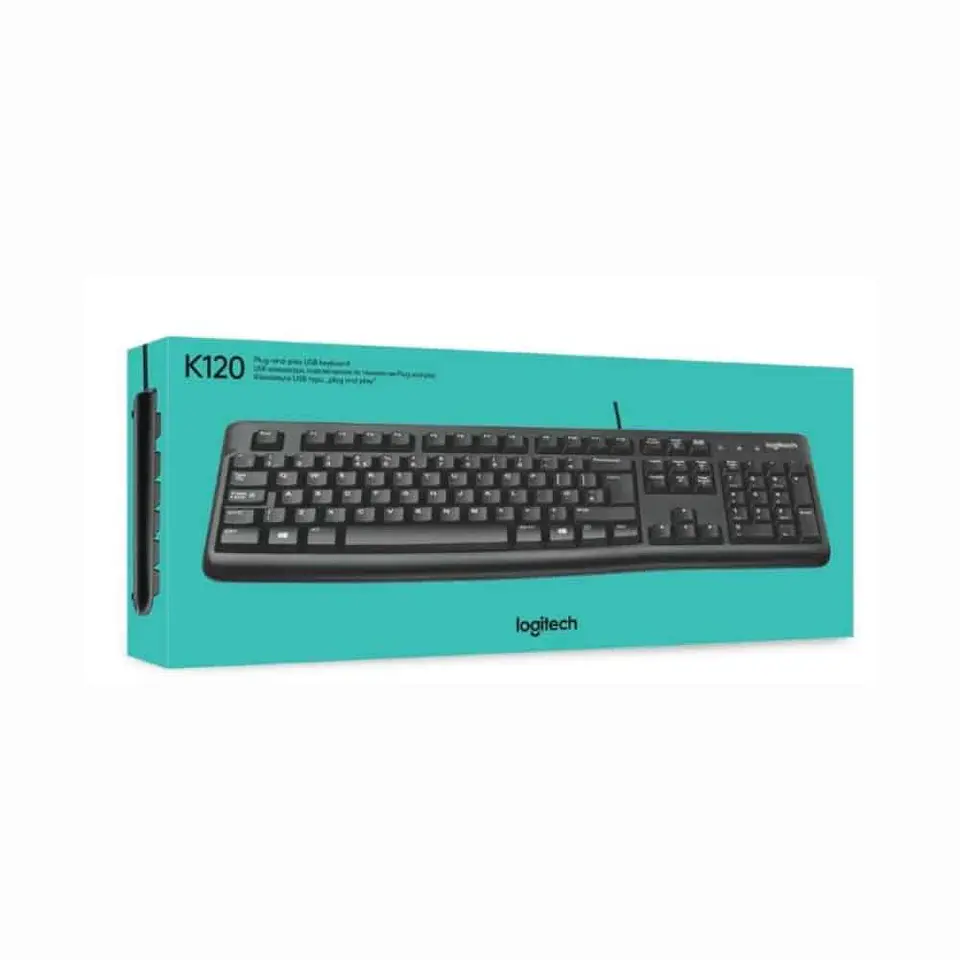 Teclado K120 Logitech , USB, Alámbrico, Negro 3