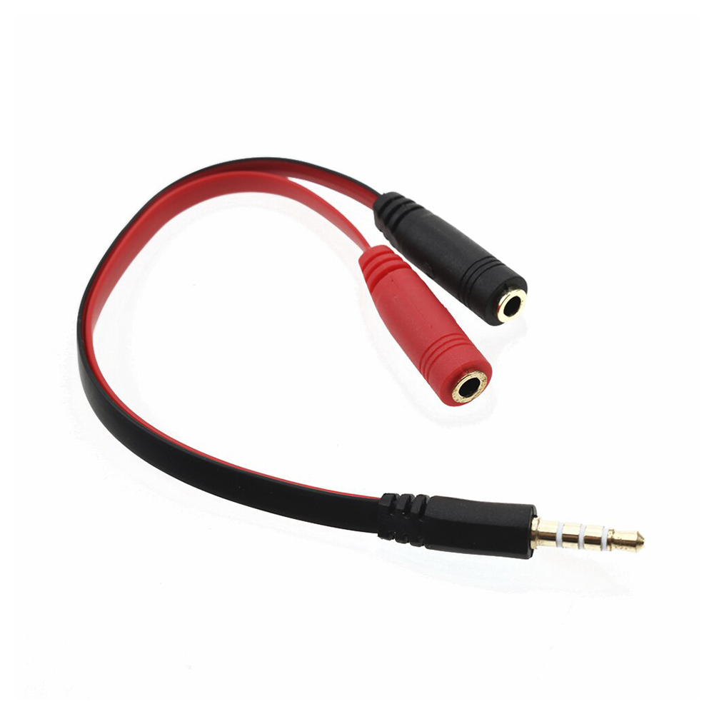Cable divisor de audio y micrófono - entrada plug 3.5mm