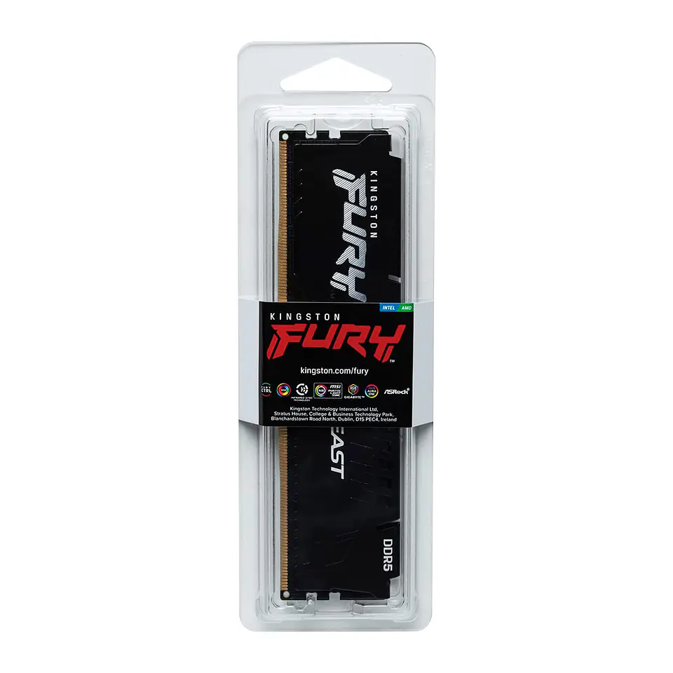 Memoria RAM Kingston FURY Beast 16GB 5200MHz DDR5 CL40 DIMM BK 5