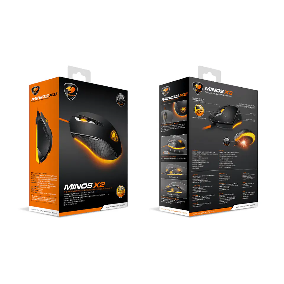 Mouse Gamer Cougar Minos X2 - 6 Botones, 3000DPI (Pc, Ps4, Xbox One) 7