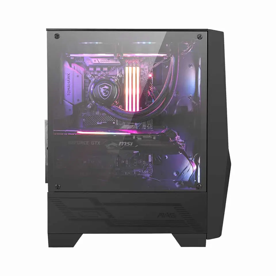 Gabinete MSI Mid-Tower MAG FORGE 100R (Vidrio Templado, Malla Frontal, 2x Fan RGB, ATX) 3