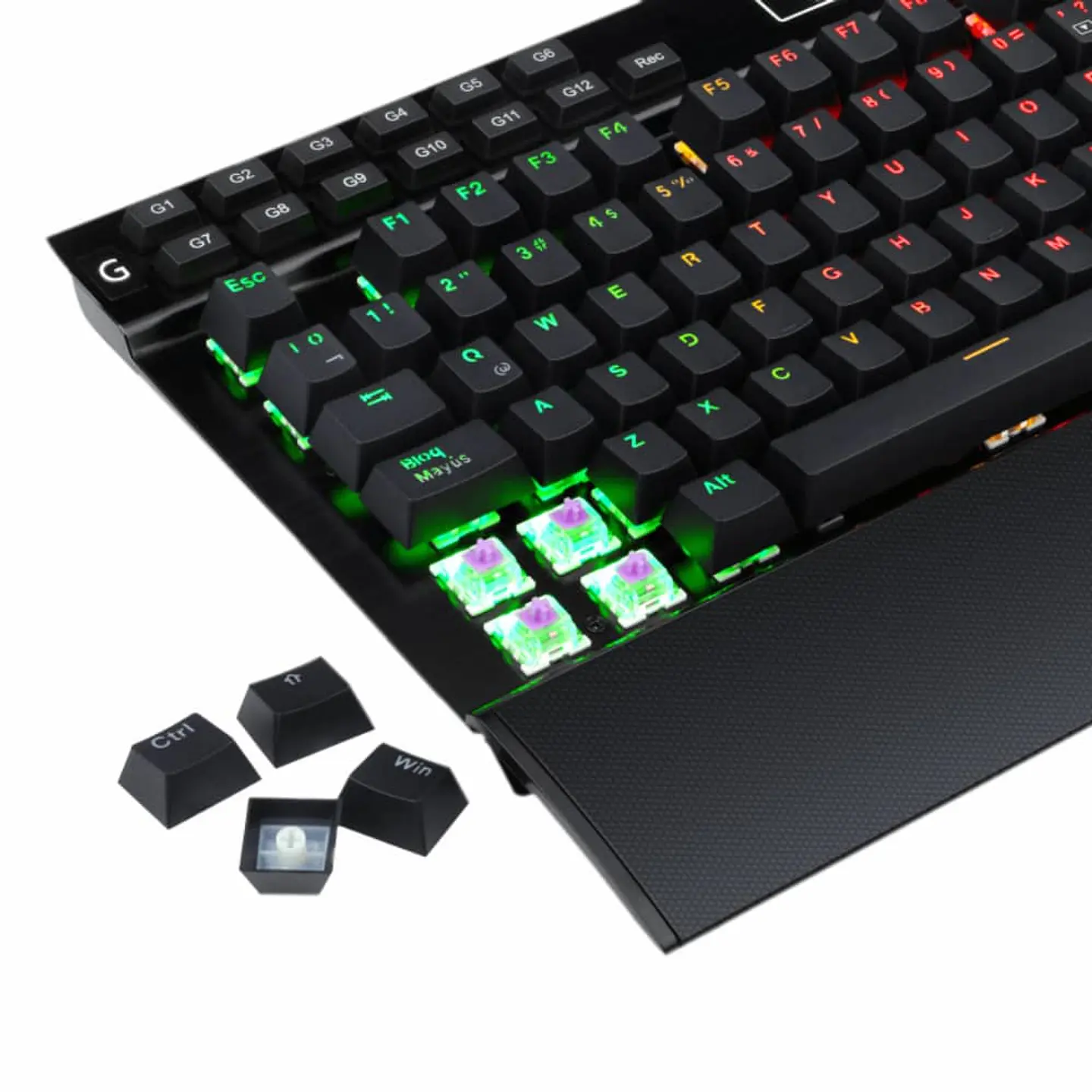 Teclado mecánico gamer Redragon Yama Black K550-SP 4