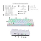 Teclado Gamer Mecánico Redragon Draconic K530W-RGB, Brown Switch - Miniatura 4