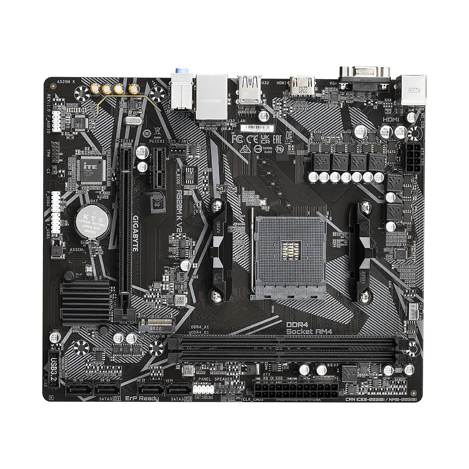 Placa Madre Gigabyte A520M K V2, AM4, DDR4, M.2, microATX 2