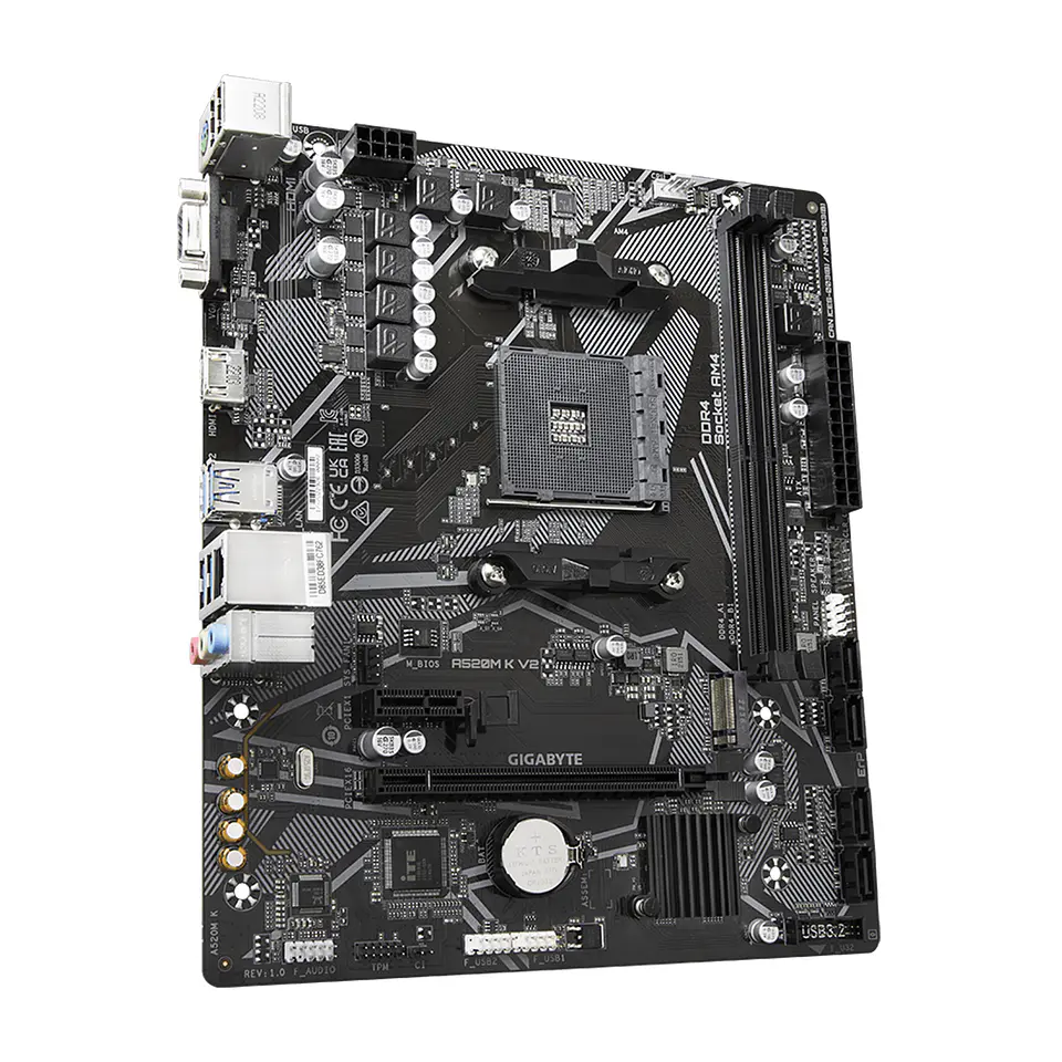 Placa Madre Gigabyte A520M K V2, AM4, DDR4, M.2, microATX 3