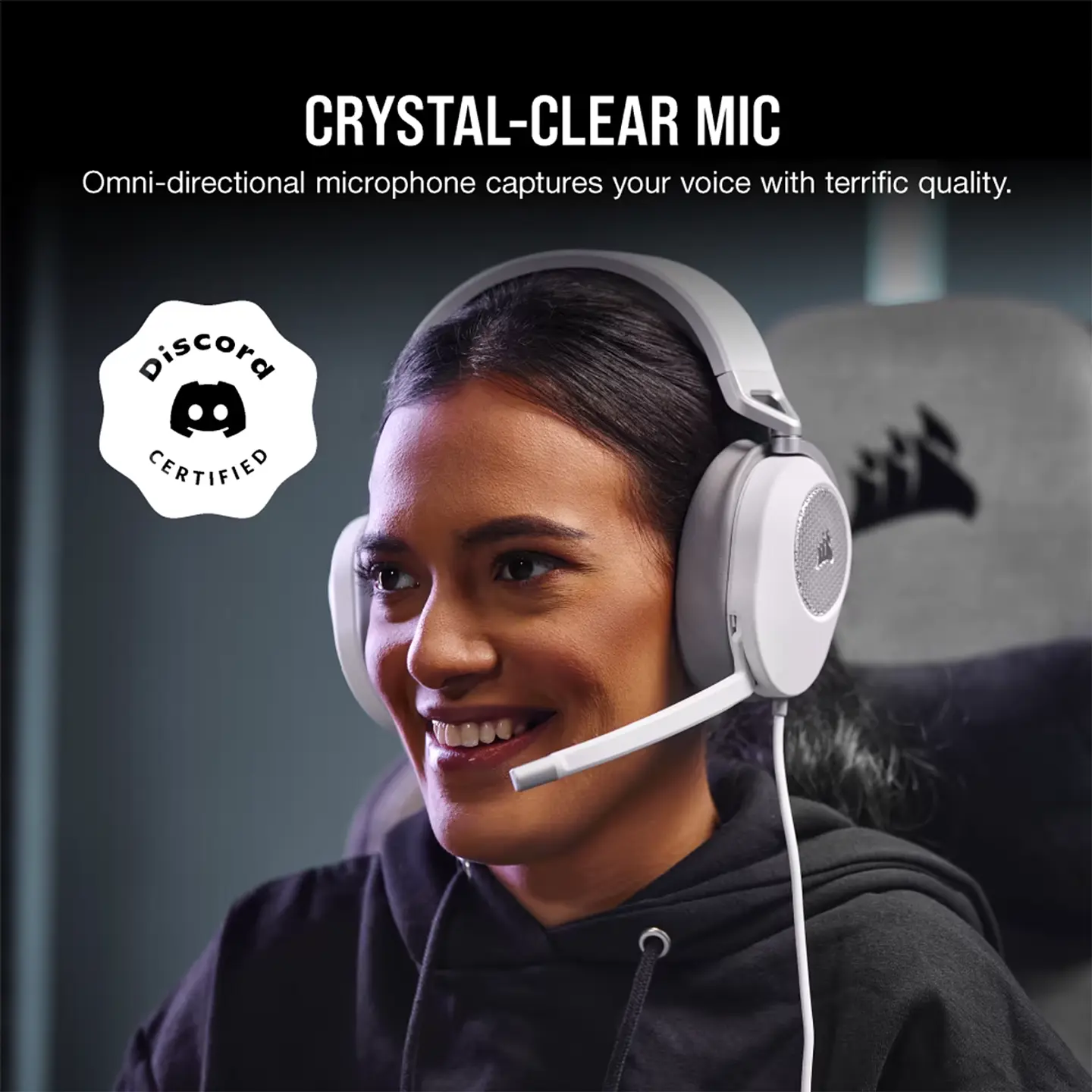Audífonos Corsair HS55 STEREO 3.5mm/USB, PC/PS5/Xbox, Blanco 5