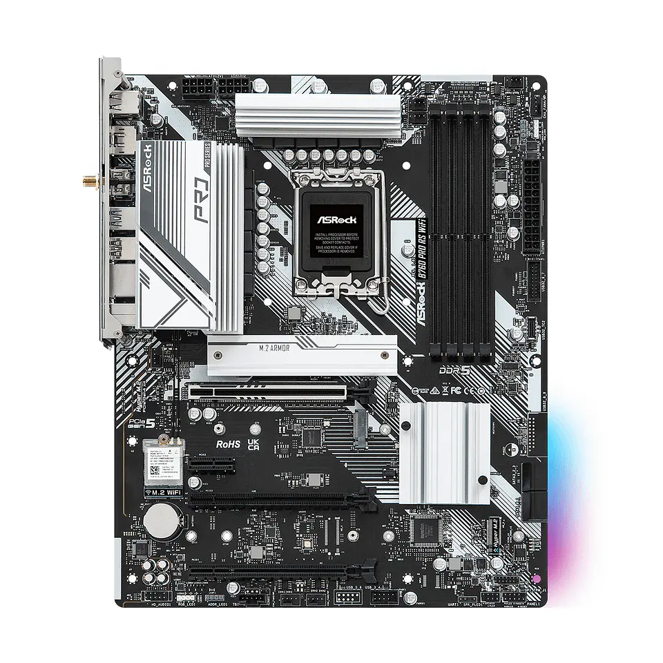 Placa Madre ASRock B760 Pro RS WiFi DDR5 Intel LGA 1700 ATX 2