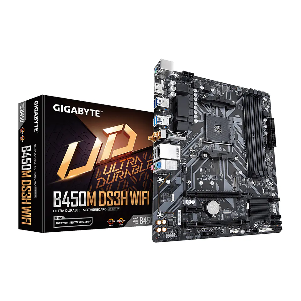 Placa Madre Gigabyte B450M DS3H WIFI, Socket AM4, Micro-ATX 1