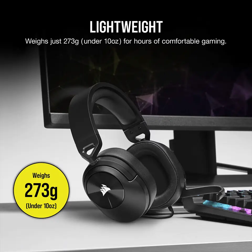 Audífonos Corsair HS55 STEREO 3.5mm/USB, PC/PS5/Xbox, Carbón 6