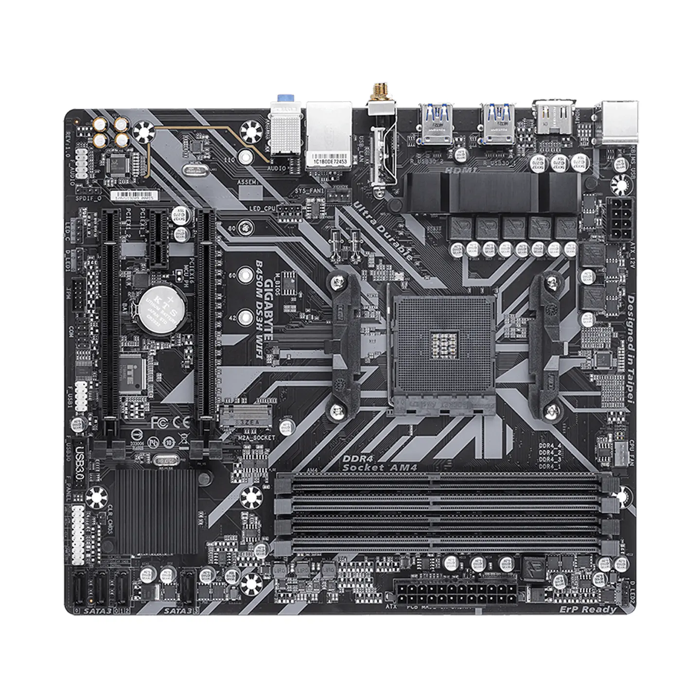 Placa Madre Gigabyte B450M DS3H WIFI, Socket AM4, Micro-ATX 2